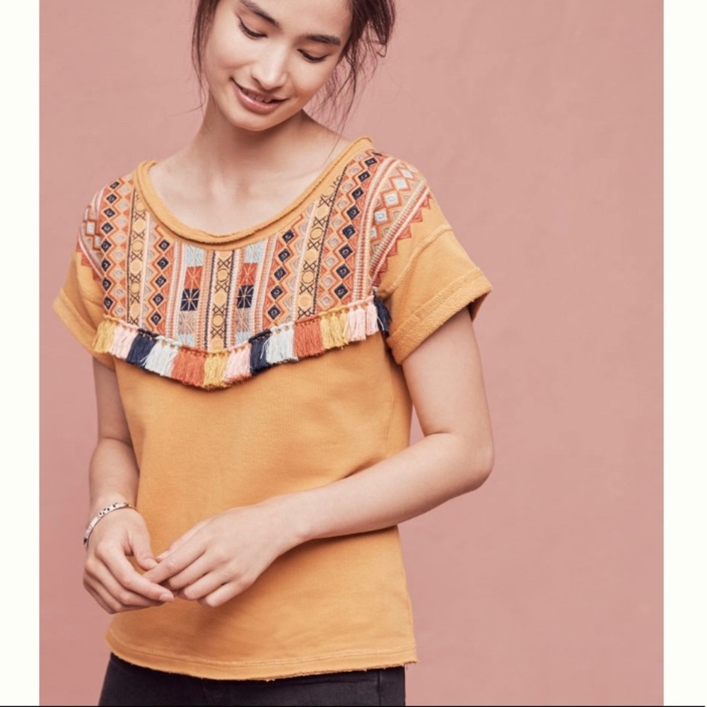 Chloe Oliver yellow Valencia top from Anthro
